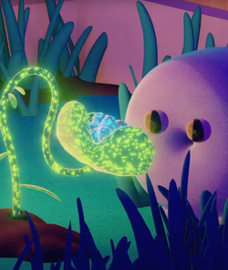 The creature named Donut in the movie Boys Go to Jupiter